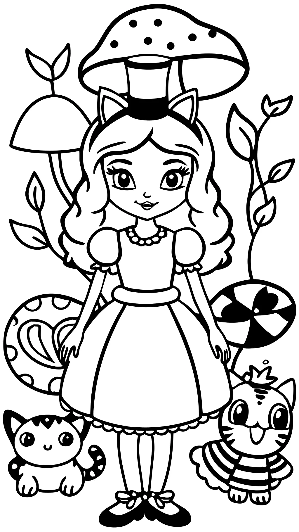 alice in wonderland coloring page